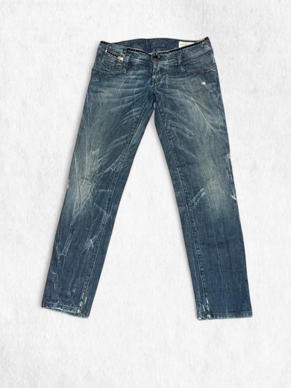 Diesel VTG MATIC black studded LOWRISE skinny jeans